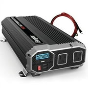 Energizer 1500 Watts Power Inverter Modified Sine Wave Car Inverter, 12v to 110v, Two AC Outlets, Two USB Ports (2.4 Amp), DC to AC Converter, Battery Cables Included – ETL Approved Under UL STD 458
